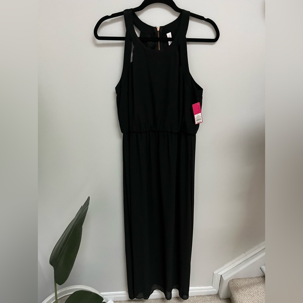 Black Maxi dress sheer from knee down